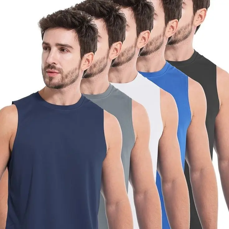 Paket 5 Pcs Kaos Singlet Yukensi Dalaman Pria Polos - Hitam - Oblong Putih Dewasa Katun Cowok manis xl rompi kaos  dalam anggun singlet dewasa 4 pcs hitam Santai singlet kaos  kutang 2