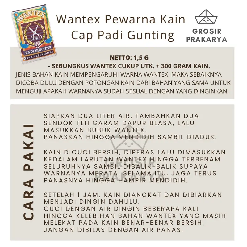 Wantex Biru Muda Padi Gunting Wenter Pewarna Warna Warni Tie Dye Baju Sumbo Sumba Kain Cotton Satuan Eceran Jumputan Art Celup Wentek Serbuk Coloring Color Jumput Craft Crafting Kerajinan Jeans Sepatu Jaket Sweater Bahan Seni 3