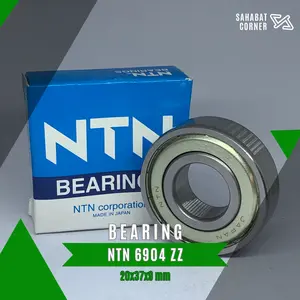 Bearing NTN 6904 ZZ Japan Bering Tutup Besi Dua Sisi Laher Klaher Diameter 20x37x9 mm