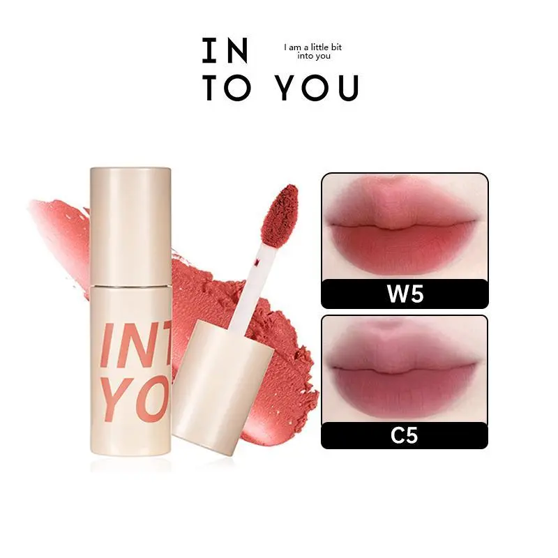 Into YOU - vàng hói nguyên chất, bùn không khí, mỏng, mờ, sương mù mềm, môi xanh lá, son bóng tăng cường, son môi, trang điểm