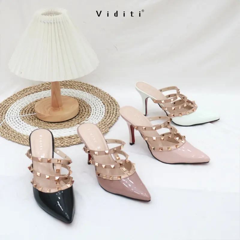 Viditi Milano Mules 7 cm Sepatu Import Wanita | Kerja | Kuliah | Wisuda | Pesta | Kantor Shoes Shoes 6
