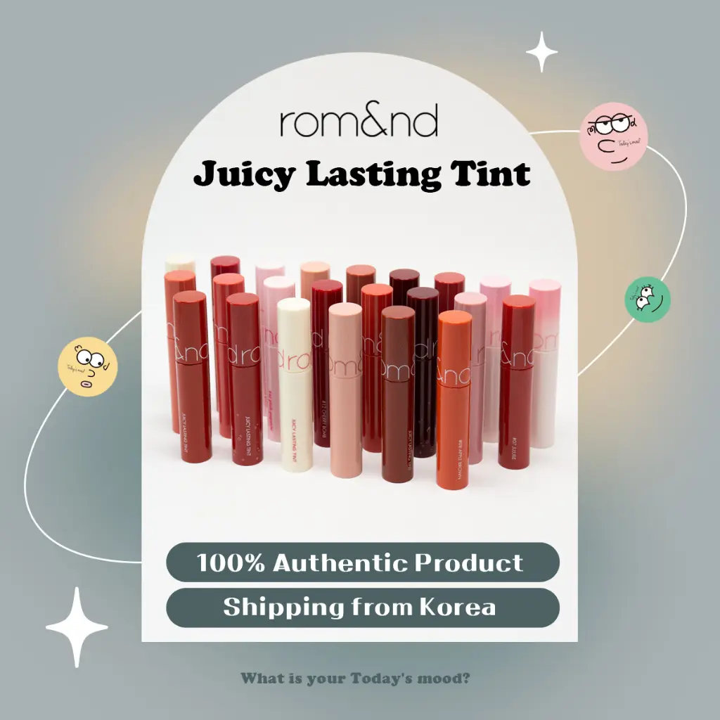 [rom&nd] JUICY LASTING TINT (24 Colours) | romand Lip Tint Gloss Fruity Finish