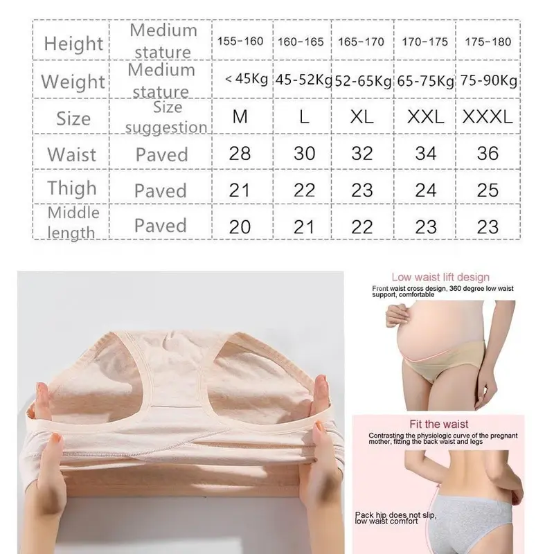 SF - Celana Dalam Hamil Jumbo Bahan Katun Briefs Elastis Seamless Low Waist 3905 2