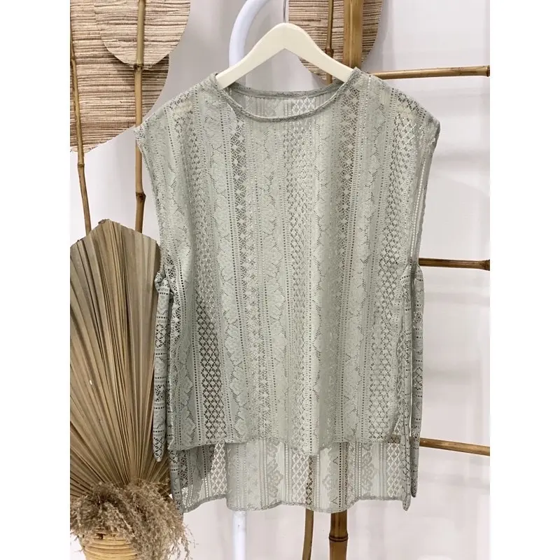 Vest rompi brokat tali wanita outer kondangan korean style vintage JUMBO muat sampe bb 75kg