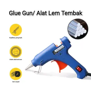 Alat Lem Tembak BIRU ON/OFF / Hot Melt Glue Gun On Off 20WATT / alat lem tembak 20W 20 W
