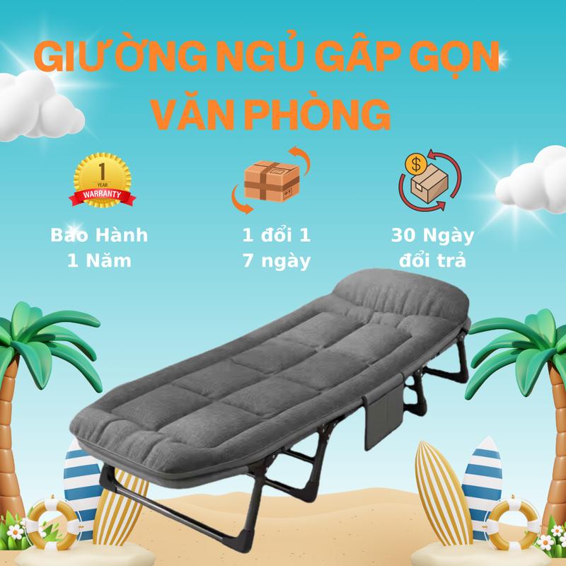 [Miễn Ship] [Bản 2M x 66CM] Giường Ngủ Văn Phòng Gấp Gọn, Giường Xếp Thông Minh, Giường Ngủ Trưa Khung Thép Sơn Tĩnh Điện Chịu Lực Tốt giườngngủ
