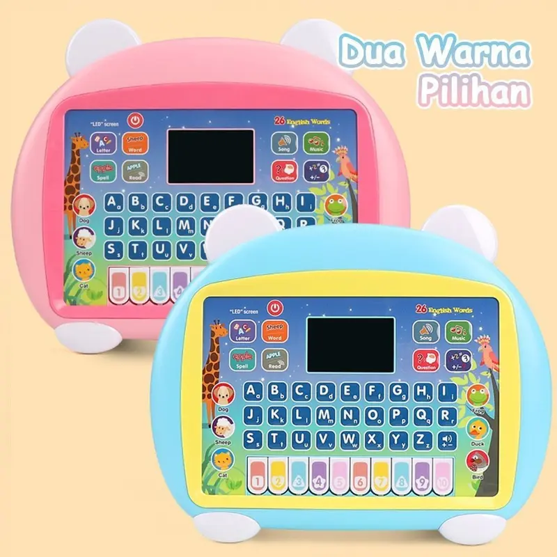 Tab Anak Mainan Tablet Belajar  English Laptop  Edukasi Komputer 2in1 Huruf Musik Piano Perkembangan Berpikir Pelatihan Daya Ingat Intelektual Bahasa Inggris Edukatif Utk Hadiah Ultah Kado Permainan Plastik 4