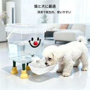 新型ペット用自動給水器、猫用自動給水・給水補充機能付き飲水機、ポータブル（プラグ不要）、大容量猫用給水器