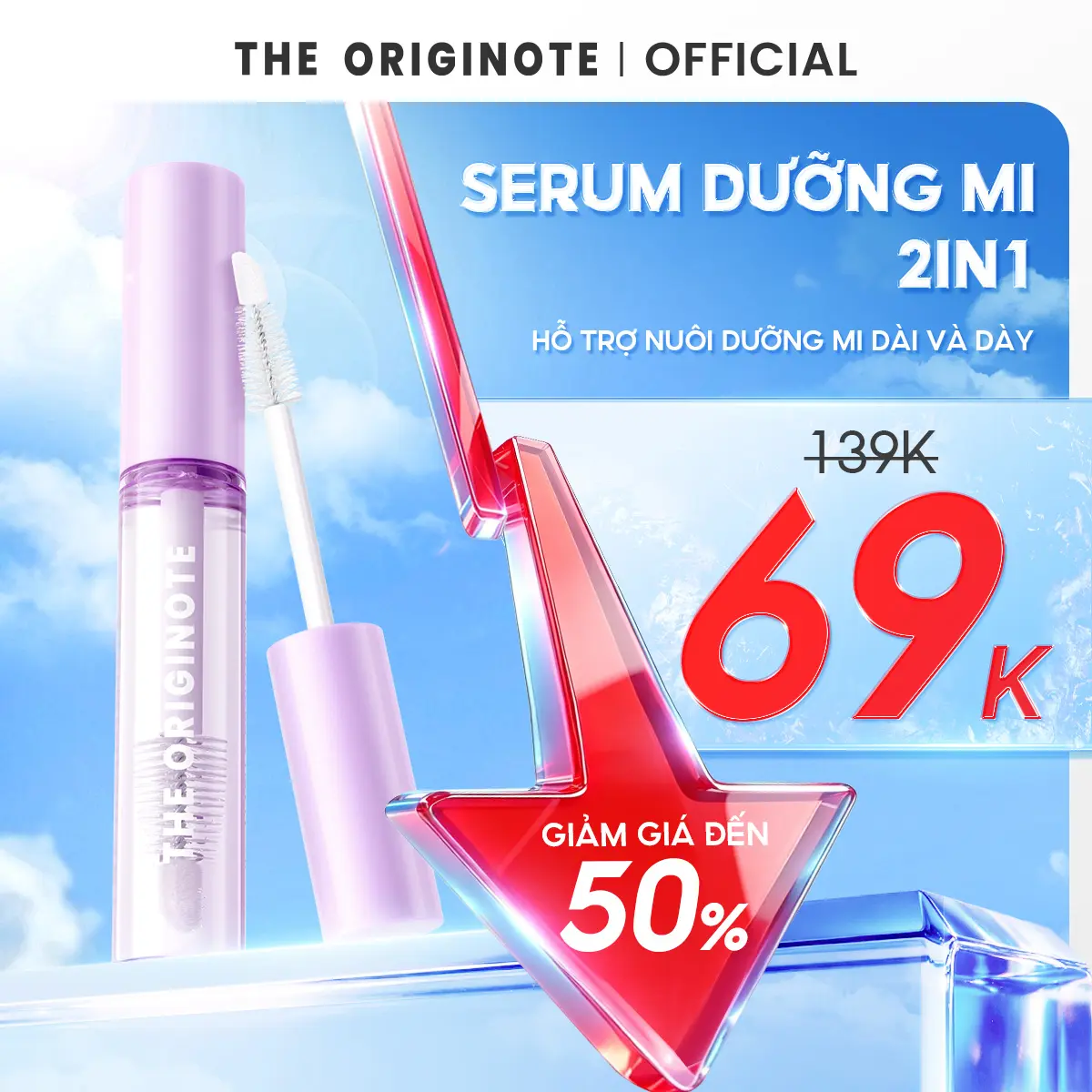 [MUA 1 TẶNG 1] Serum Dưỡng Mi 2IN1 The Originote Hỗ trợ Giúp Làm Dài Và Dày Mi Tự Nhiên Chiết Xuất Nhân Sâm mascara lông mi