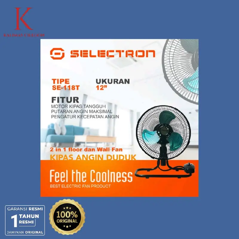 KIPAS ANGIN TORNADO TYPHOON MEJA + DINDING SELECTRON Fan 1