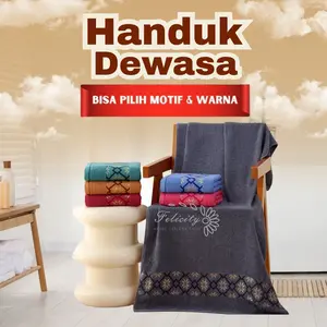 Handuk Mandi Katun Felicity Ukuran 70x140- Sandy Collection