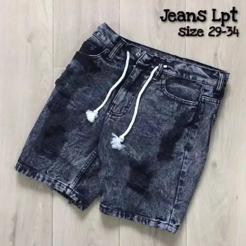 Celana Jeans Pendek Sobek Pria Distro Premium Kekinian Nyaman 0