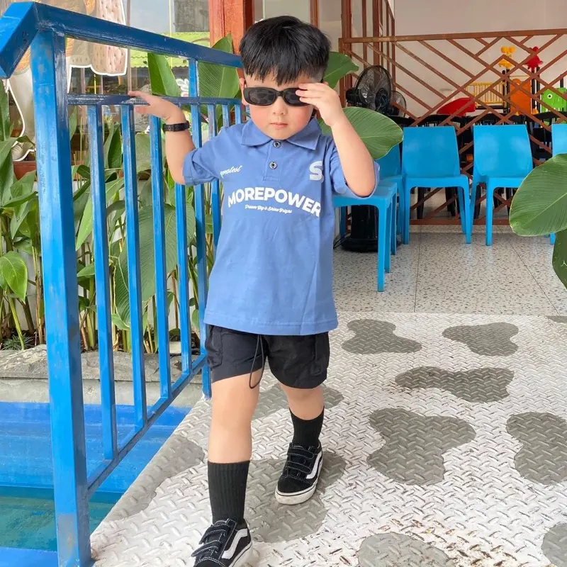 Kaos Anak Wangki Polo Baju Anak Laki Laki Perempuan Bahan Cotton Combed 24s Halus Stylish Elegan Usia 1-12 Tahun 5