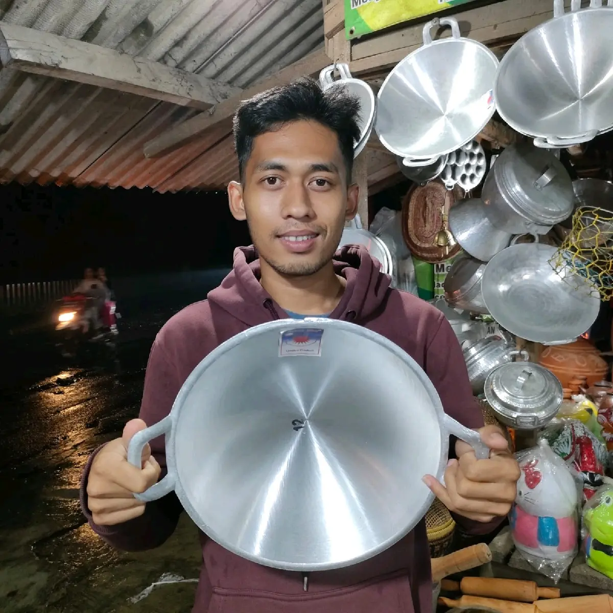 Wajan Penggorengan Kuali Alumunium jawa tebal ceper kecil Kitchenware