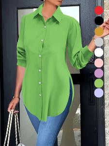 Camisa casual y elegante para mujer, blusa de mujer, para todas las estaciones, versátil para el trabajo