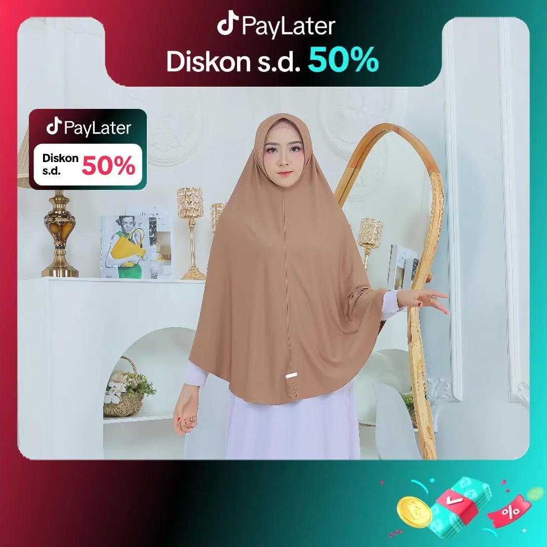 (97k Get 3) KERUDUNG BERGO instan SHAQUILA hijab muslim JERSEY ZOYA/ (Size: XL) Panjang busa Lembut