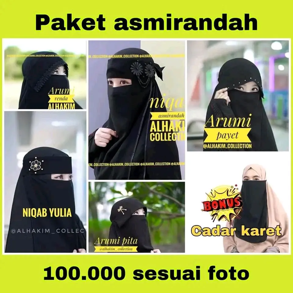 Niqab paket|promo paket cadar niqab murah