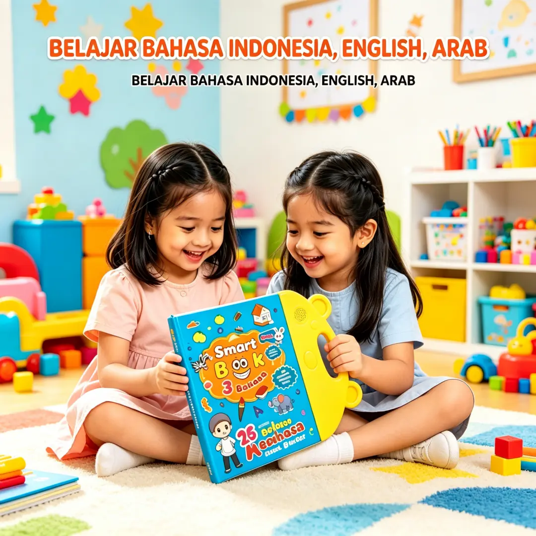 Buku Suara Anak Ensiklopedia Pengetahuan Dasar untuk Balita 3 Bahasa Interaktif 26 Kategori Pembelajaran Mulai dari Huruf Angka hingga Hewan Alam Sekitar untuk Anak Usia 2-6 Tahun Alat Edukasi Kognitif Lengkap Belajar Sambil Bermain di Rumah