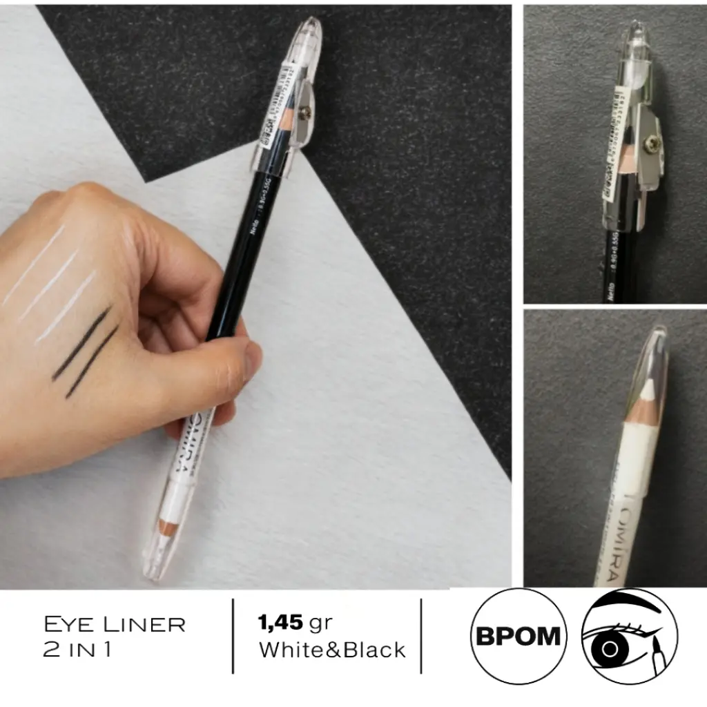 Eyeliner Pensil BPOM Warna Putih Hitam Garis Mata Waterproof Recommended