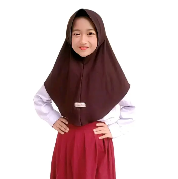 Hijab Bergo SD Anak sekolah kerudung hamidah Instan pinguin Geblus polos 2