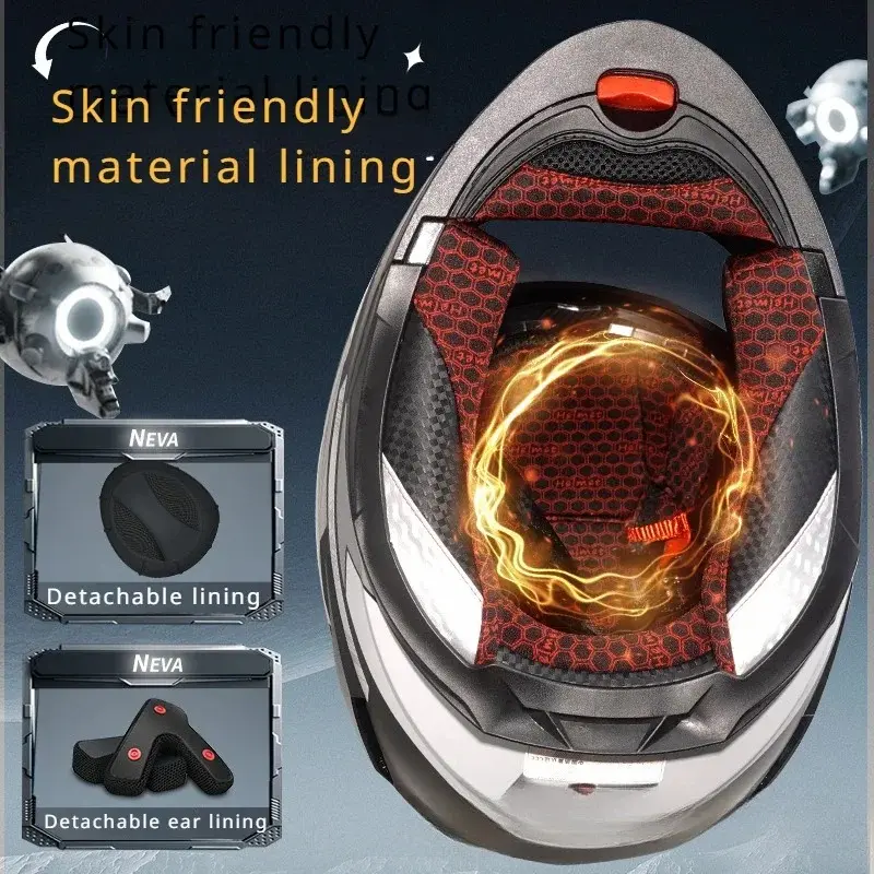 helm sepeda motor Perlindungan berkendara Helm pengaman Helm yang ramping Anti jatuh, anti terjepit 5