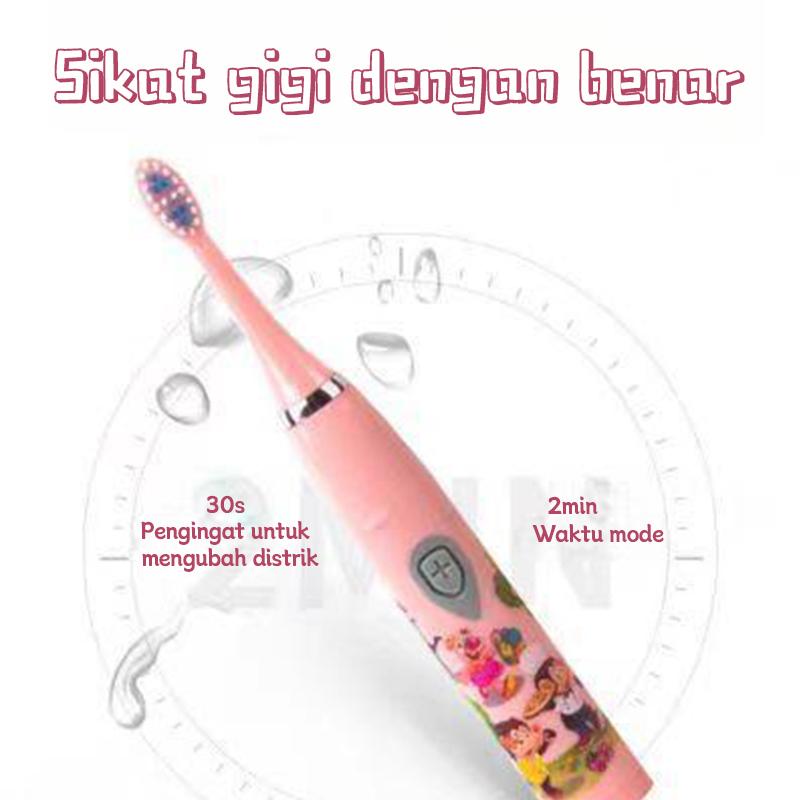 Product Introduction of [PGS] Sikat gigi elektrik anak bentuk kartun sangat lucu bulu lembut untuk melindungi gusi  Getaran frekuensi tinggi efektif membersihkan kotoran di sela-sela gigi  Ini adalah penolong yang baik untuk menyikat gigi bayi 19