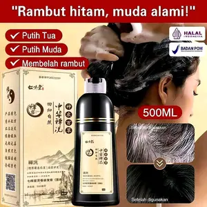 Zein Black Hair Shampoo Herbal Penghitam Rambut Alami Menghitamkan Pewarna Dye Pria Wanita