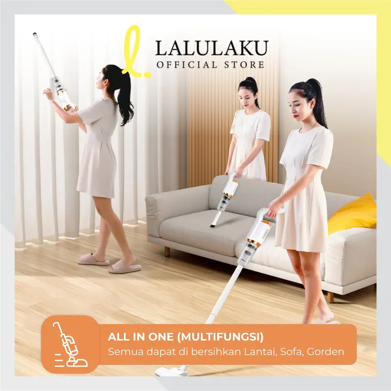 La Natuna Vacuum Cleaner 5in1 Kapasitas 1.5 Liter 8500Pa Portable Mini Penyedot Debu 120W Rechargeable vacuum tanpa kabel 5