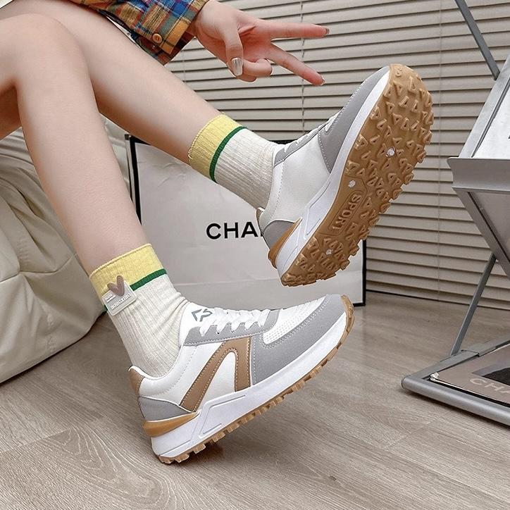 SR Sepatu Sneakers BIANCA Wanita Sepatu Kasual Wanita Korean Ootd Round Toe