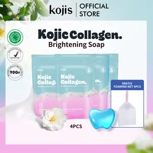 【Live-Only】Kojis KOJIC Collagen Brightening Soap 90Gr COD  Bunga Hitam Kotoran Membersihkan Mencerahkan