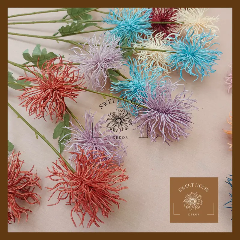 Artifical Urchins K3 Artificial Flower Bunga Palsu Dekorasi Wedding Bunga Plastik Buatan Palsu Hiasan Dekorasi Pernikahan Pelaminan Artifisial 5