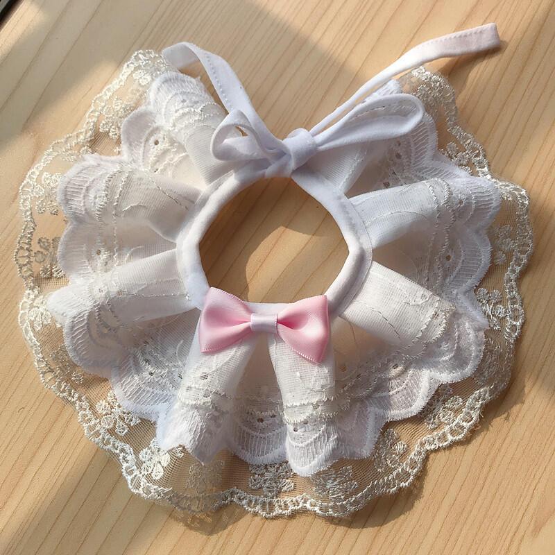 Product Introduction of Pet Supply lace flower pet neck decor collar Cat Kitten Flower Lace Bow Bell Collar String Bib Necklace Neck Strap 16