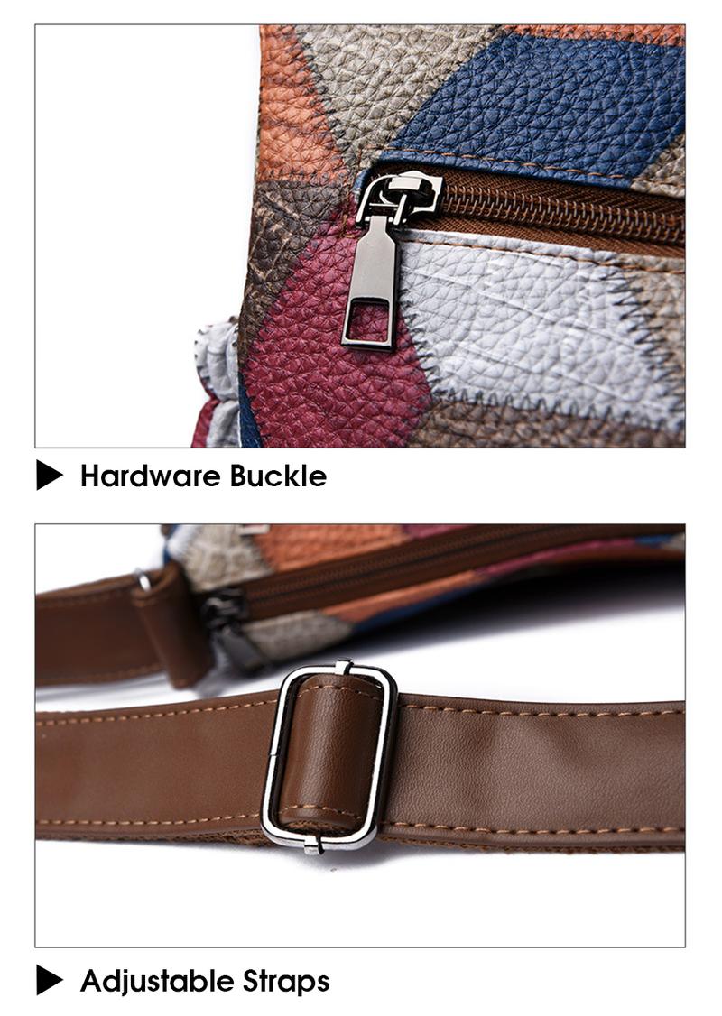 Product Introduction of กระเป๋าสะพายไหล่ผู้หญิง, MATEYOYO, Messenger กระเป๋าสะพายข้าง, สไตล์โบฮีเมียน, การออกแบบประกบและตัดกัน, หลายกระเป๋า, ความจุมาก, การพิมพ์ย้อนยุค, สายสะพายไหล่ปรับระดับได้, ซิปและกระเป๋าด้านใน 8