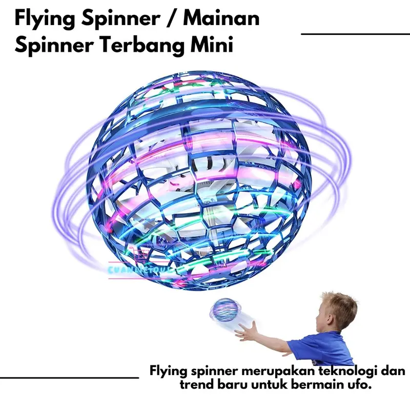 Flying Spinner / Mainan Spinner Terbang Mini Bentuk Ufo 3