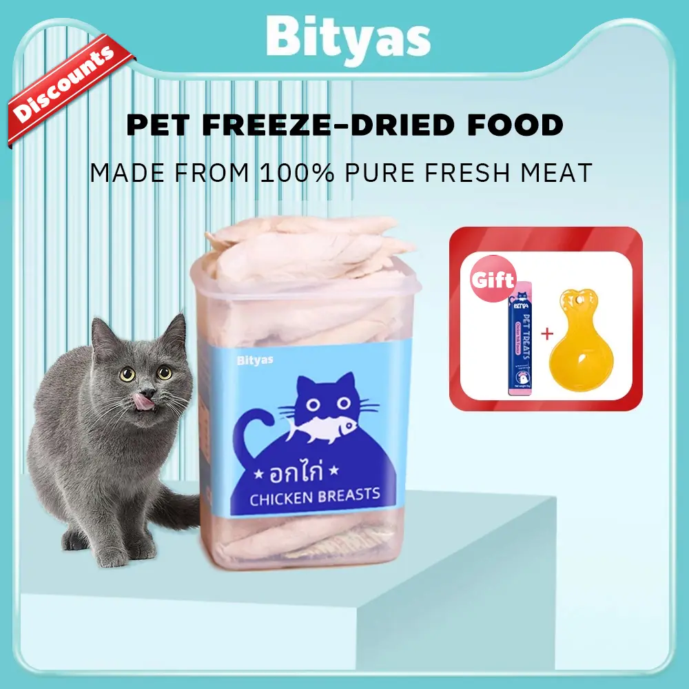Freeze Dried Snack Dada Ayam untuk Anjing Kucing / Chicken Breast Snack Murah / Makanan Cemilan Kucing Anjing / Dada Ayam Daging Asli Murah / Cemilan Sehat untuk Hewan Peliharaan