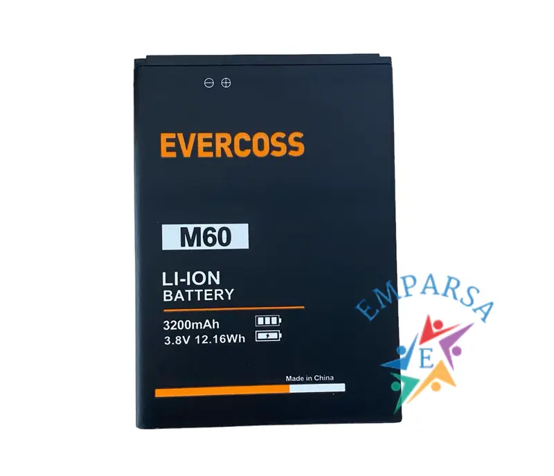 Baterai For Evercoss M60   - Double Power New Batrai Batre Battre Batery Battery Batere hp Handphone Henfone Dabel Pawer Ever Coss Evercross . Ep 1