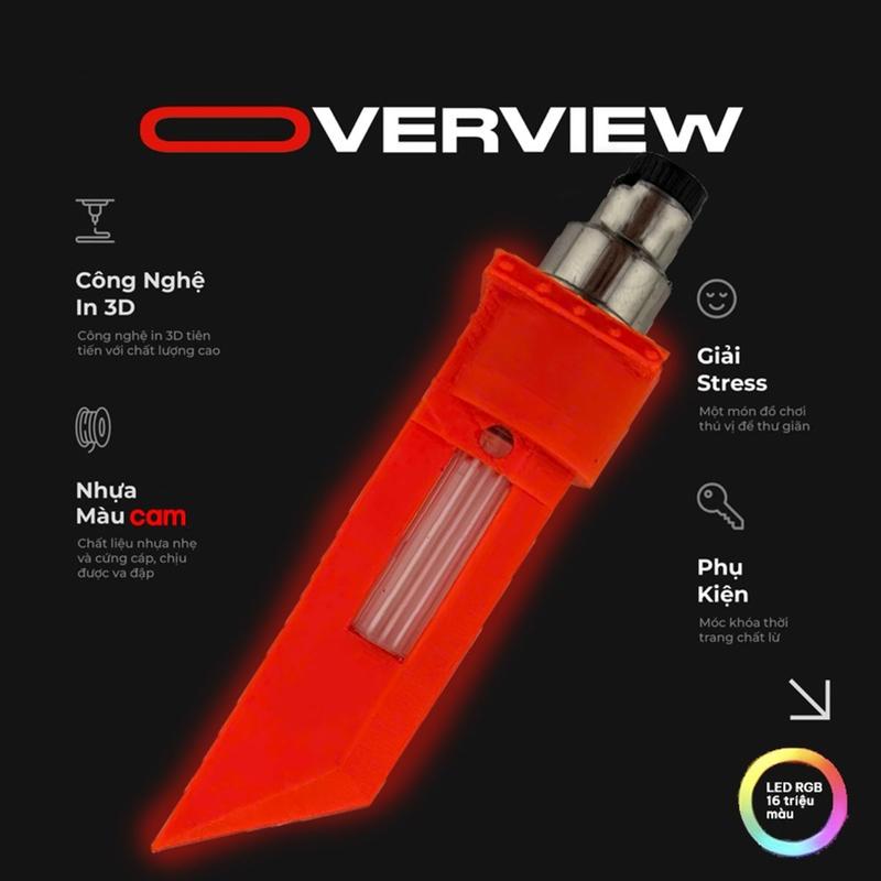 [COMBO] Phụ Kiện Keyrambit - Vạn Kiếm Quy Tông - True Aura Sword + Lõi Aura RGB 16 triệu màu 2