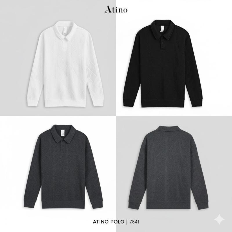 Áo Nỉ Polo Nam Atino Dáng Fitted Co Giãn Thoải Mái L.3.7841