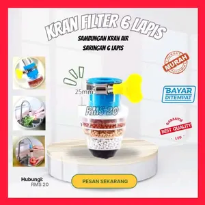 saringan 6 lapis penyaring keran air westafel cuci piring 4 lapis penyaring filter kran keran air saringan air keran