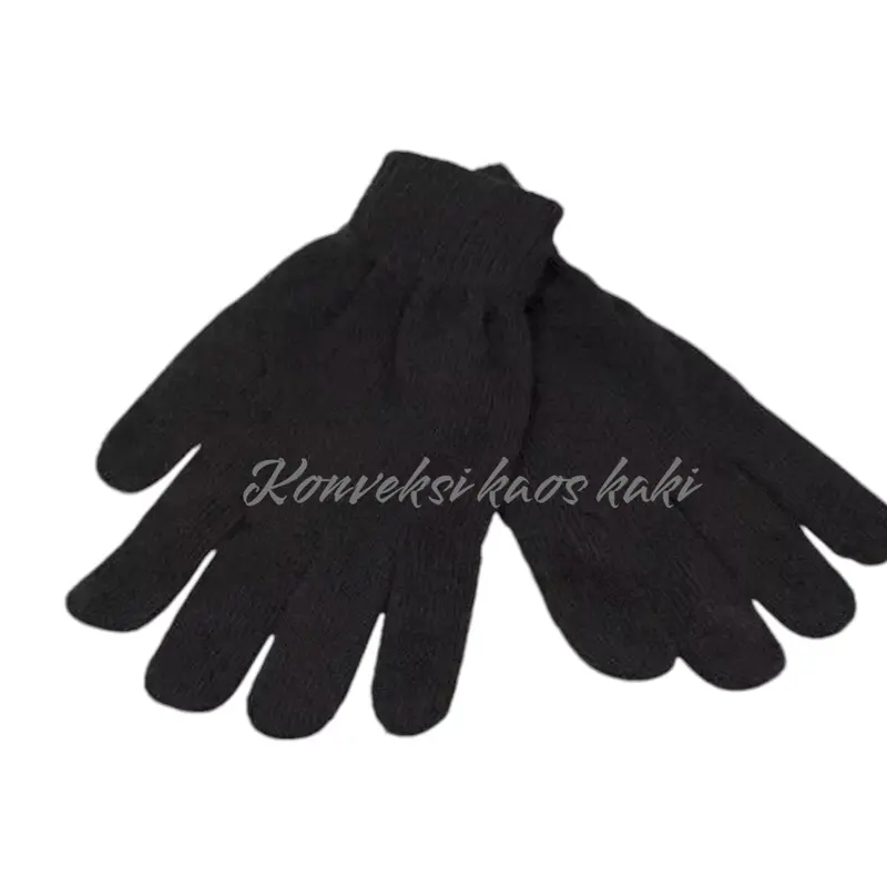 Sarung Tangan Rajut Hitam Polos untuk Pria dan Wanita Dewasa - 1 Pasang Gloves 4