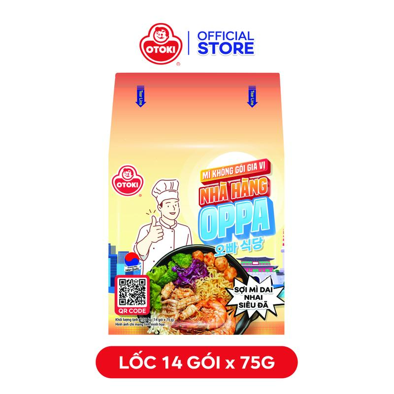  Lốc 14 gói mì không gói gia vị nhà hàng OPPA Otoki  75gx14  