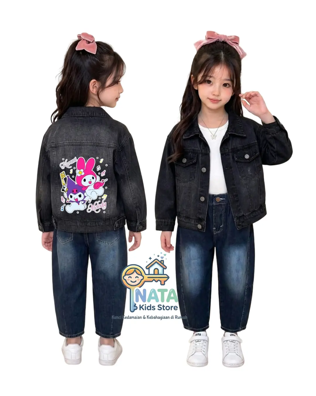 jaket viral anak usia 1-12th gambar 3D Denim Fashion Cewek Jeans jaket viral anak usia 1-12th gambar 3D Denim Fashion Cewek Jeans