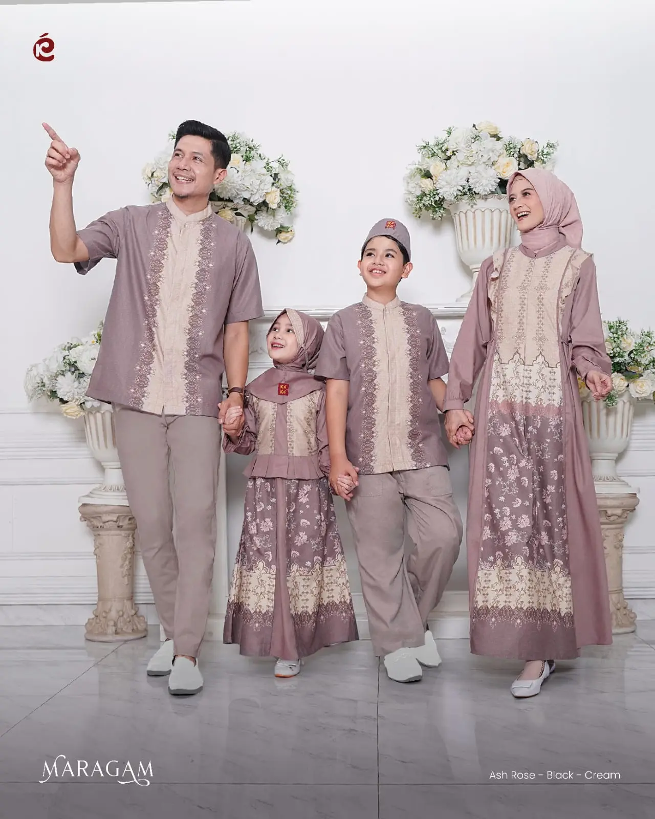 MARAGAM SERIES - Ash Rose - Keke Busana Sarimbit Keluarga