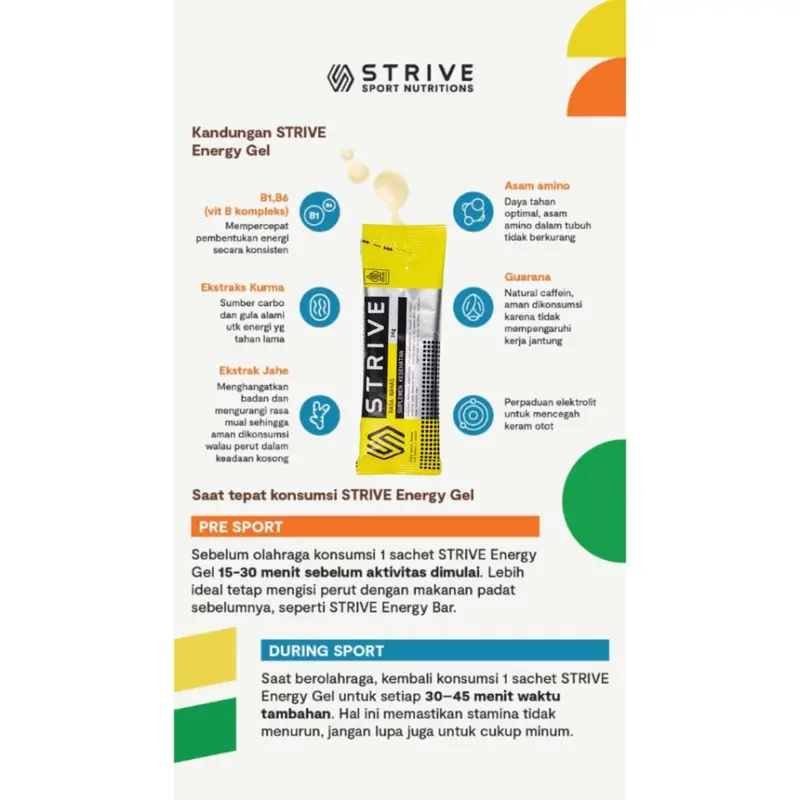 Spesial STRIVE ENERGY GEL Bundle Edition Hemat Supplemen tenaga lari sepeda triathlon 1