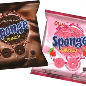 Oishi sponge crunch all varian 1 renceng isi 10 Food Snacks Susu Makanan Manis