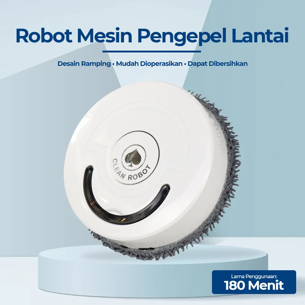 Robot Pel Sapu Lantai Microfiber Intelligence Dust Mop - TDJ-08