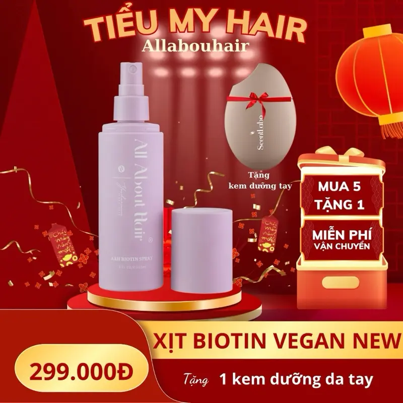 XỊT DƯỠNG BIOTIN VEGAN NEW 2025 ( KÈM QUÀ ) ALLABOUHAIR 0