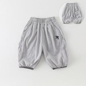 SCBEBE男児用UVカット速乾パンツ 韓式オーバーサイズデザイン シンプルスタイル 3歳〜12歳