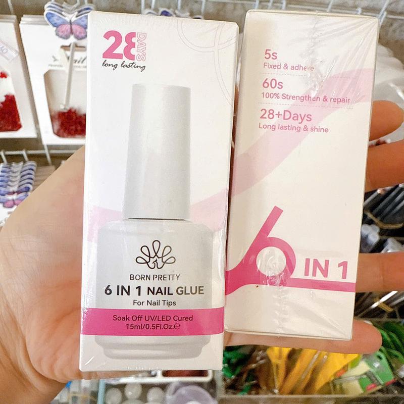 Gel Glue 6in1 BORN PRETTY Base Top Dán Móng Nối Móng hàng chính hãng