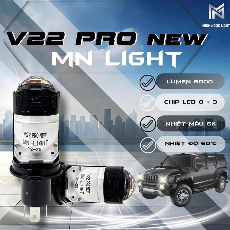 ĐÈN LED V22 PRO NEW 2026, 55W Phù Hợp Cho OTo Xe Máy